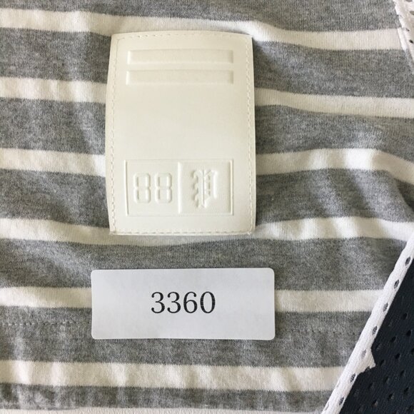 Phenomenon Japanese Streetwear Brand Y2K One Size Gray/White Striped Cropped Top - Picture 14 of 14